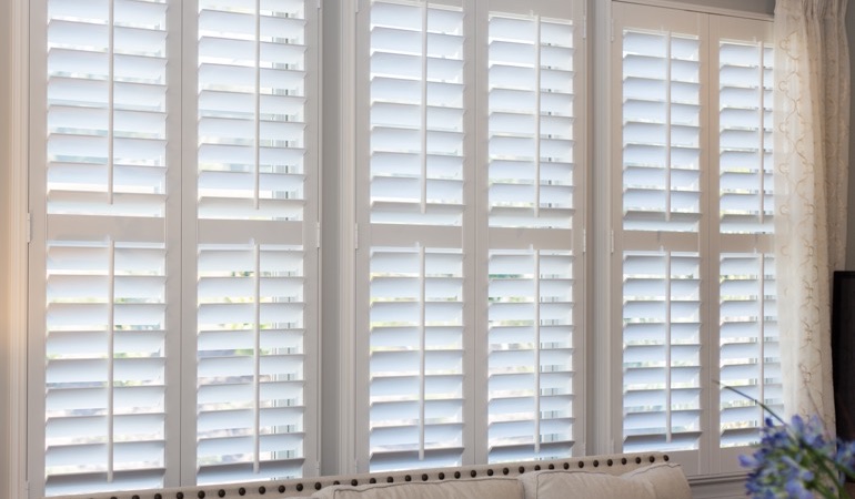 Faux wood plantation shutters in Phoenix